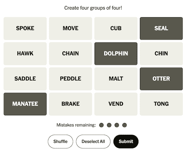 Word Association Game Step 1: Read and analyze the given words carefully to identify potential connections and themes